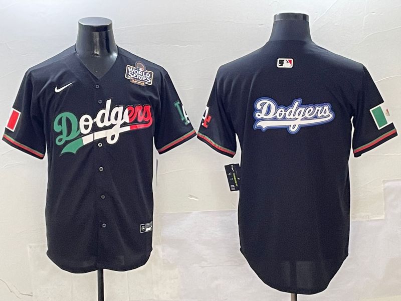 Men Los Angeles Dodgers Blank Black Mexico Second generation Nike 2025 MLB Jersey style 15->los angeles dodgers->MLB Jersey